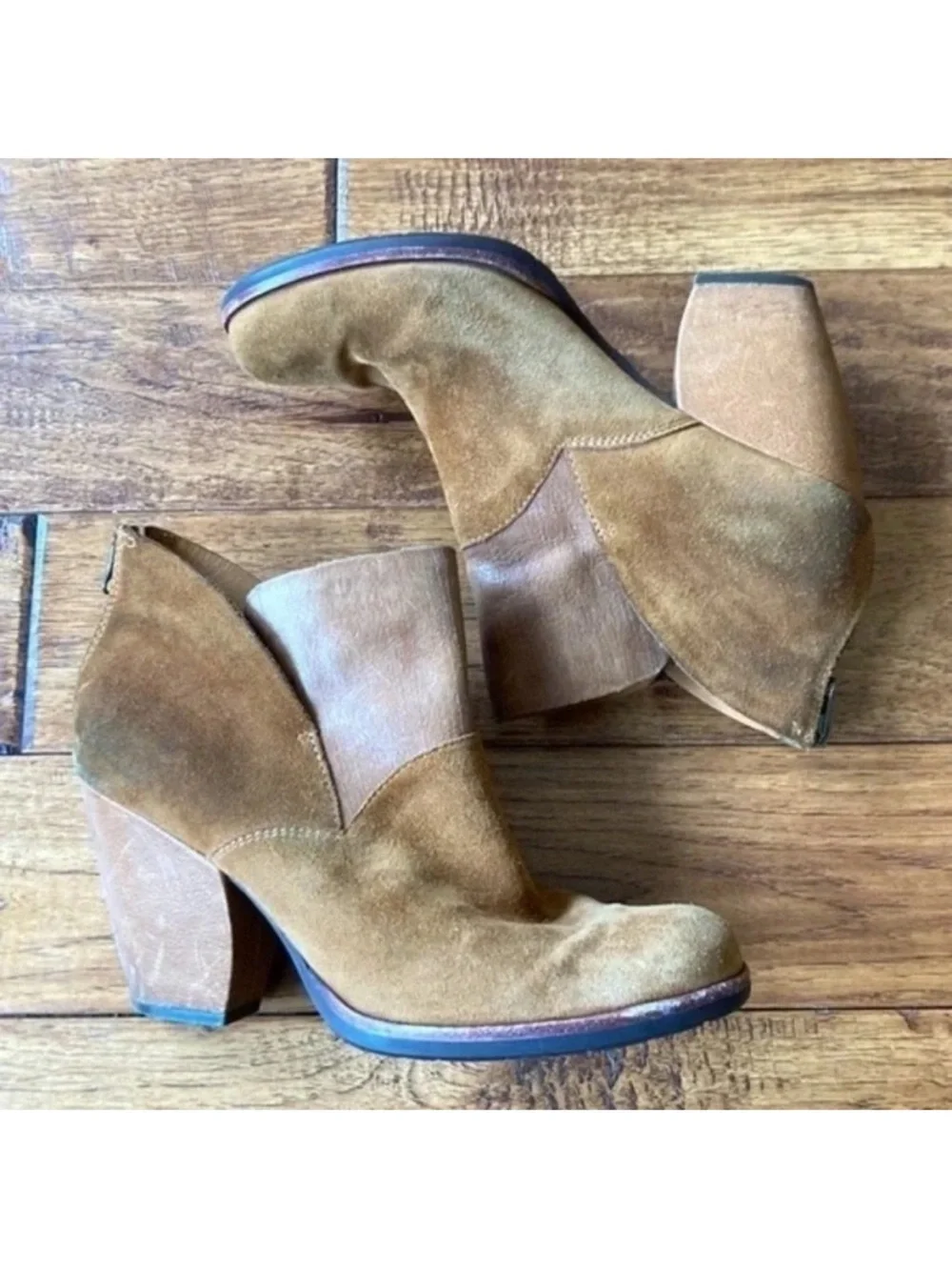 Kork-Ease Tenne & Bison Castaneda Suede Bootie Ankle Boot Size 8.5